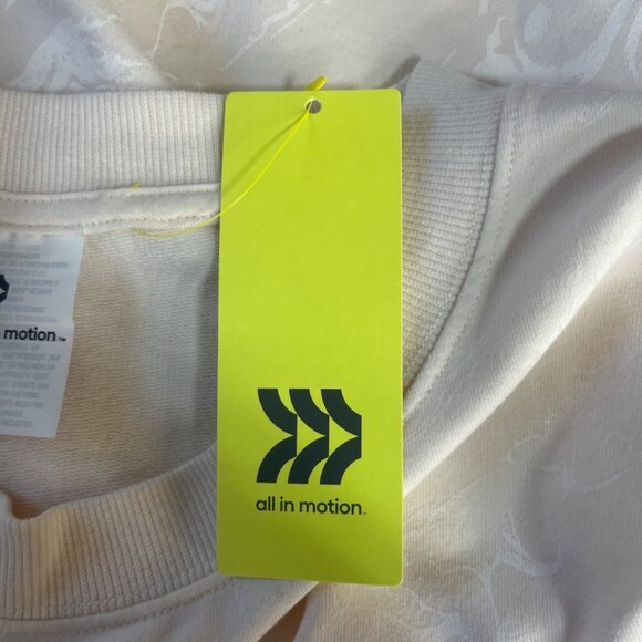 All In Motion French Terry Sweatshirt Womens 2X Ivory New - Picture 9 of 9